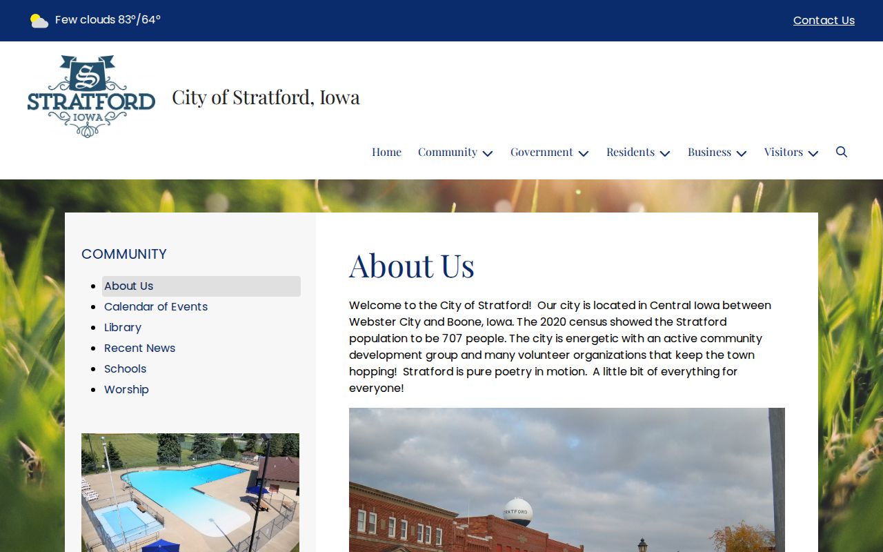 Official Stratford Iowa city profile
